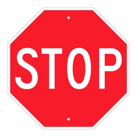 Brady Brady Stop Sign, High Intensity Prismatic Reflective Sign, Aluminum, 18inW x 18inH 113280
